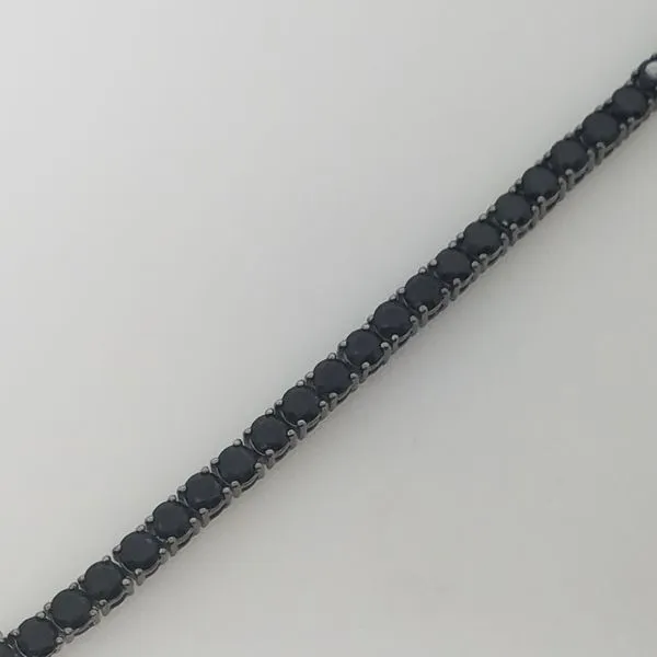 Sterling Silver Black Spinel Tennis Bracelet Barthau Jewellers Stouffville, ON
