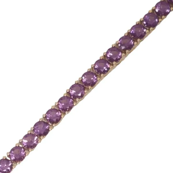 Sterling Silver/Rose Gold Plated Pink Amethyst Tennis Bracelet Barthau Jewellers Stouffville, ON