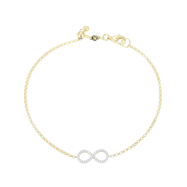 925/GP Monte Luna Lab-Grown Diamond M By Monte Luna Sterling SIlver Gold Plated Rhodium Plated Bracelet Diamond Rolo Chain Barthau Jewellers Stouffville, ON