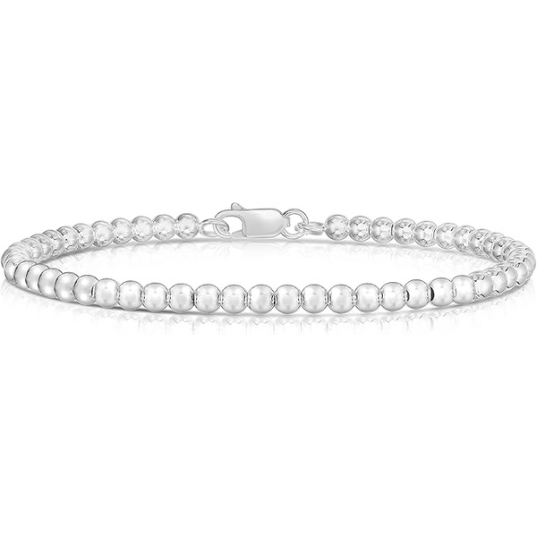 Sterling Silver 6MM Ball Bracelet 7.5
