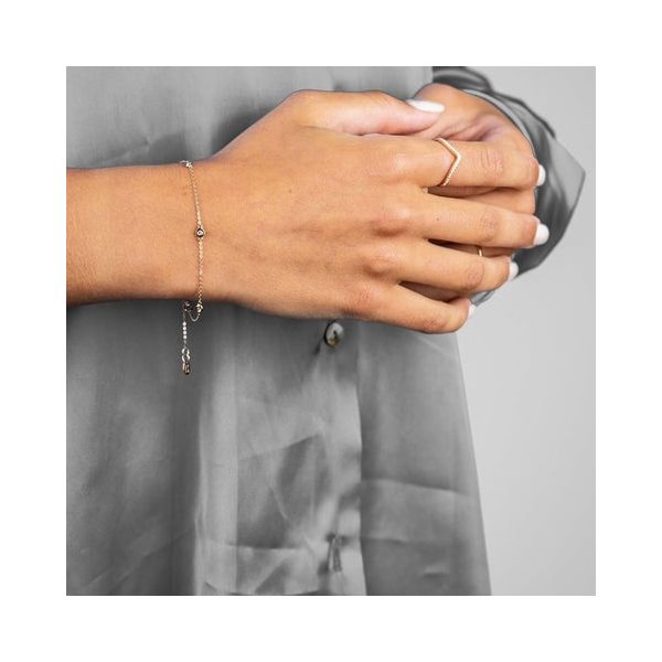 Sterling Silver Cubic Zirconia Station Bracelet Image 2 Barthau Jewellers Stouffville, ON