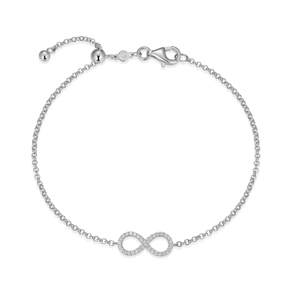 Sterling Silver MONTE LUNA Lab Grown Diamond Infinity Bracelet, 7.75