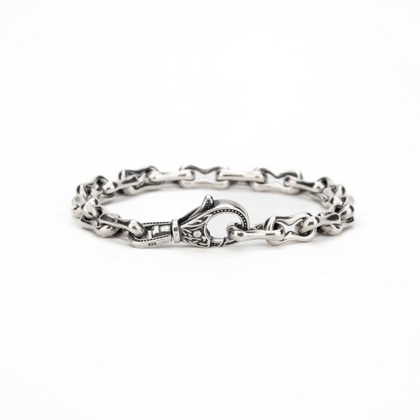 Sterling Silver Keith Jack Anchor Chain Bracelet 8