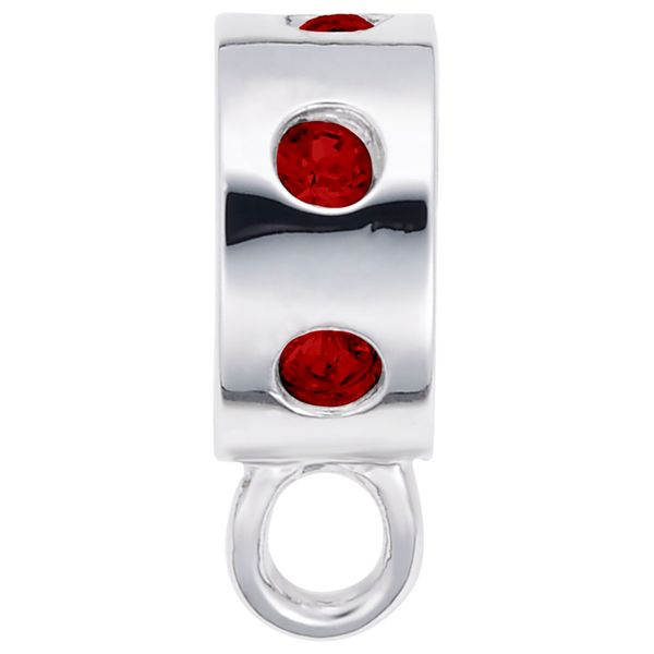 925 Charm Drop Adapter Red Stones Barthau Jewellers Stouffville, ON