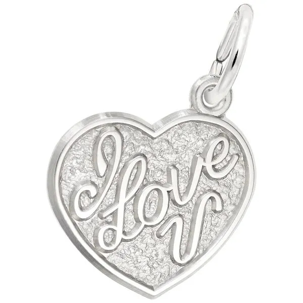 Sterling Silver I Love U Disc Charm Barthau Jewellers Stouffville, ON