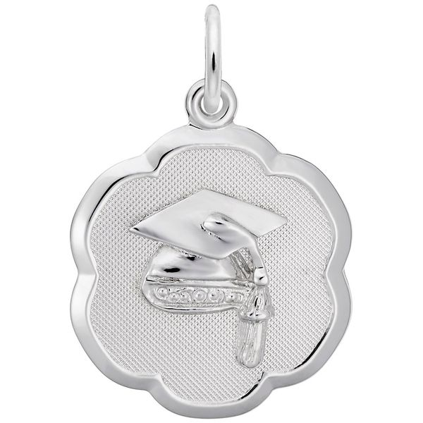 Sterling Silver Grad Cap Disc Charm Barthau Jewellers Stouffville, ON