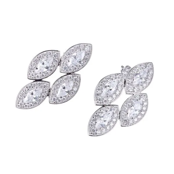 Sterling Silver Cubic Zirconia Drop Earrings Barthau Jewellers Stouffville, ON