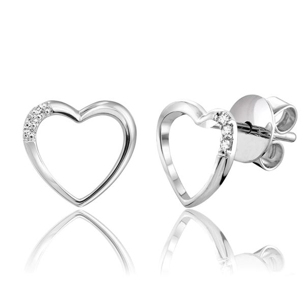 925 CZ Heart Earrings Barthau Jewellers Stouffville, ON