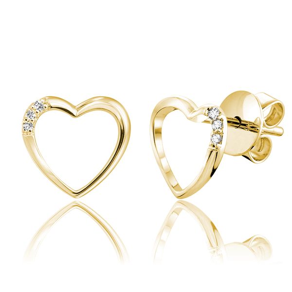 925 CZ Heart Earrings Barthau Jewellers Stouffville, ON