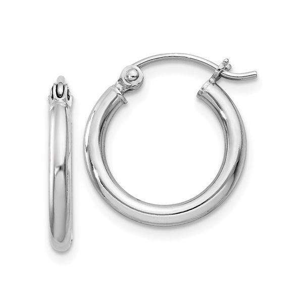 925 2mm Hoop Earrings 15 mm Diameter Barthau Jewellers Stouffville, ON