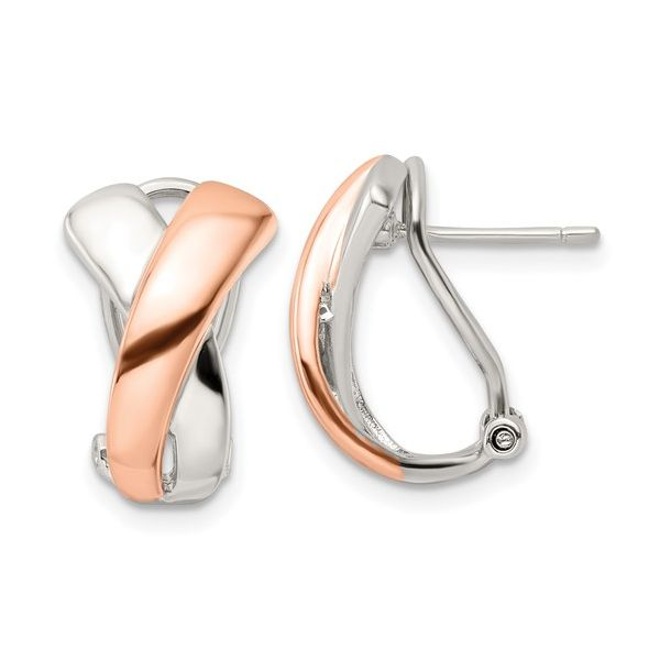 Sterling Silver/Rose Gold Plated Earrings Barthau Jewellers Stouffville, ON