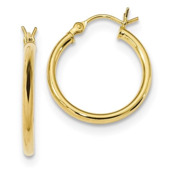 925/Gold Vermeil 2mm Hoop Earring 18mm Diameter Barthau Jewellers Stouffville, ON