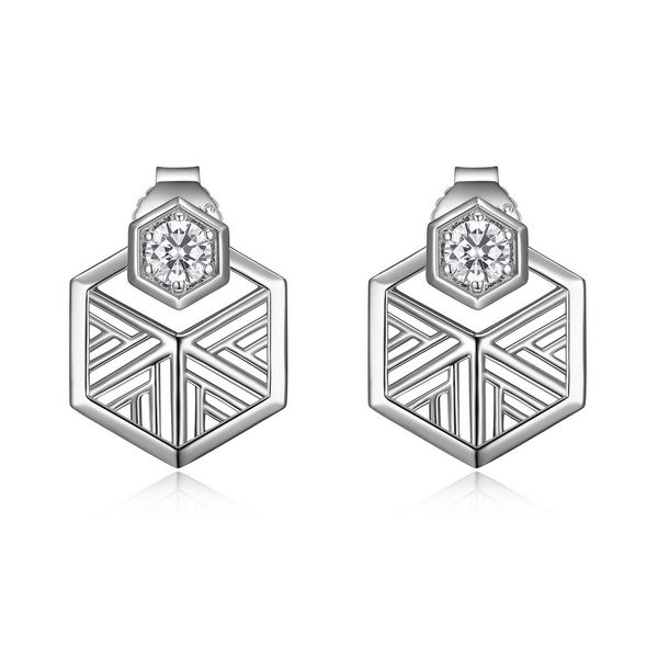 Sterling Silver Cubic Zirconia ELLE Earrings Barthau Jewellers Stouffville, ON