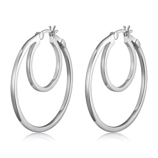 Sterling Silver Hoop ELLE Earrings Barthau Jewellers Stouffville, ON