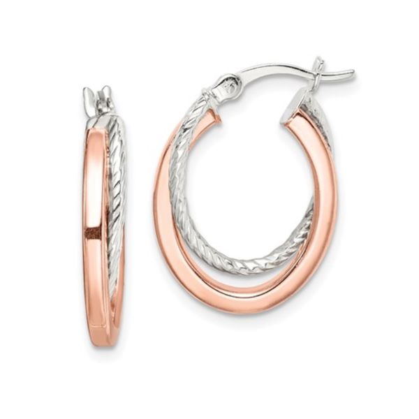 925/Rose Gold Vermeil Hoop Earrings Barthau Jewellers Stouffville, ON