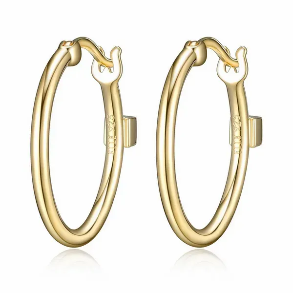 Sterling Silver/Gold Plated Hoop ELLE Earrings Barthau Jewellers Stouffville, ON