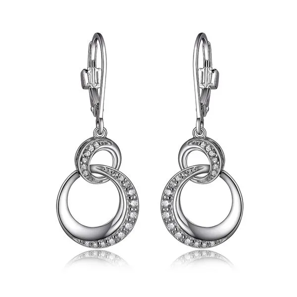 Sterling Silver Cubic Zirconia Dangle ELLE Earrings Barthau Jewellers Stouffville, ON