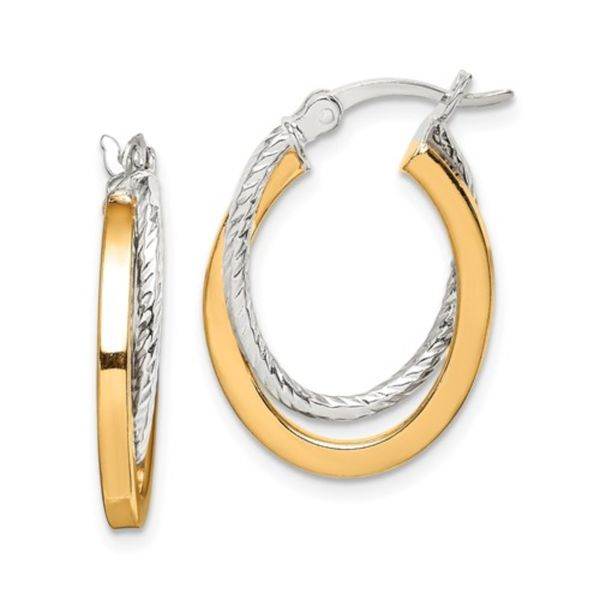 Sterling Silver/Gold Plated Hoop Earrings Barthau Jewellers Stouffville, ON