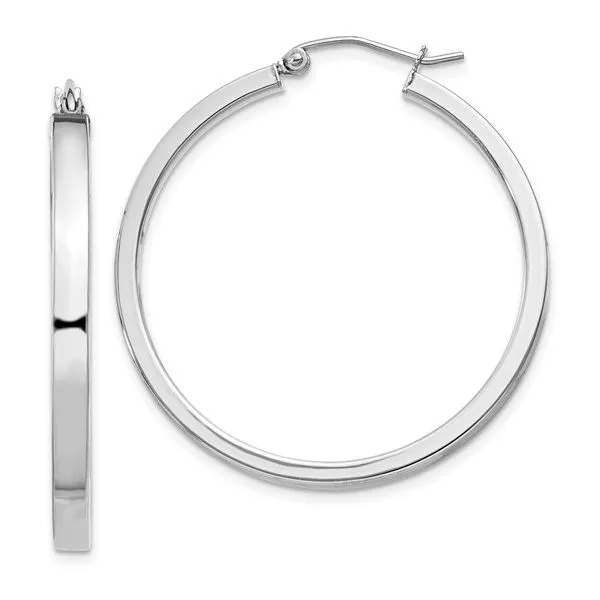 Sterling Silver 35MM Hoop Earrings Barthau Jewellers Stouffville, ON