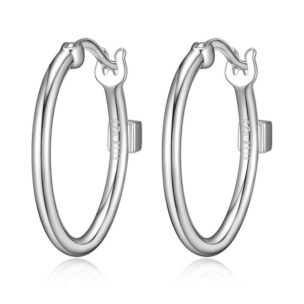 Sterling Silver Hoop ELLE Earrings Barthau Jewellers Stouffville, ON