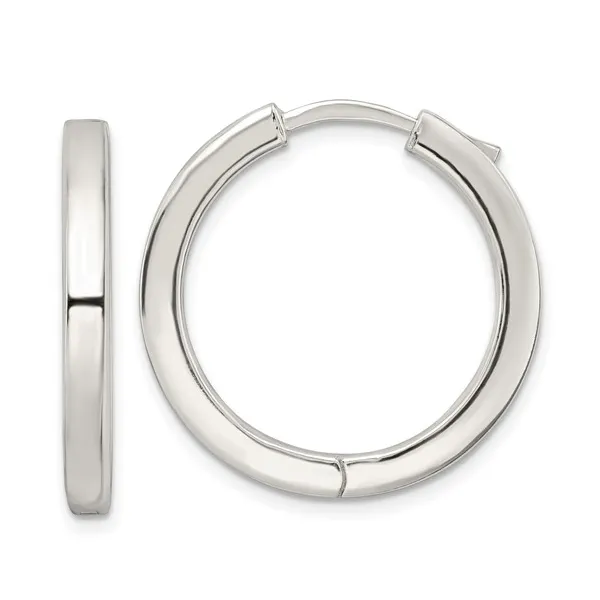 Sterling Silver Square Tube Hoop Earrings Barthau Jewellers Stouffville, ON