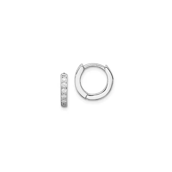 Sterling Silver Cubic Zirconia Hoop Earrings Barthau Jewellers Stouffville, ON