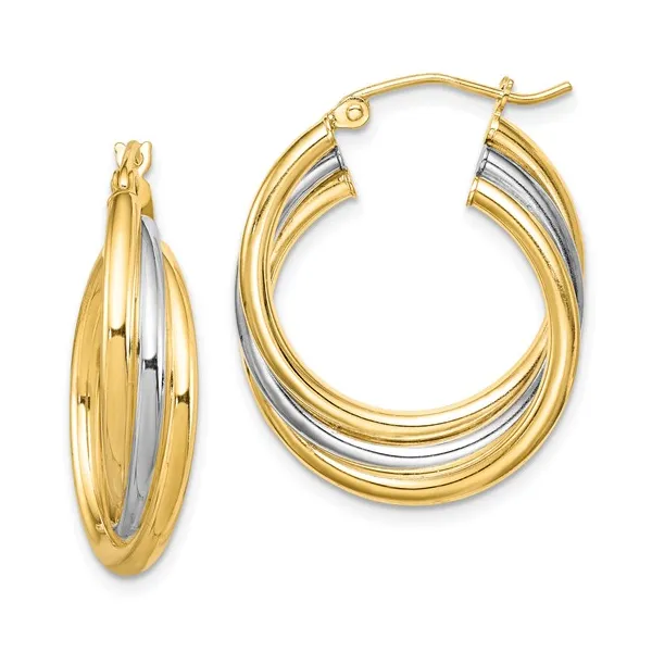 Sterling Silver/Gold Plated Hoop Earrings Barthau Jewellers Stouffville, ON