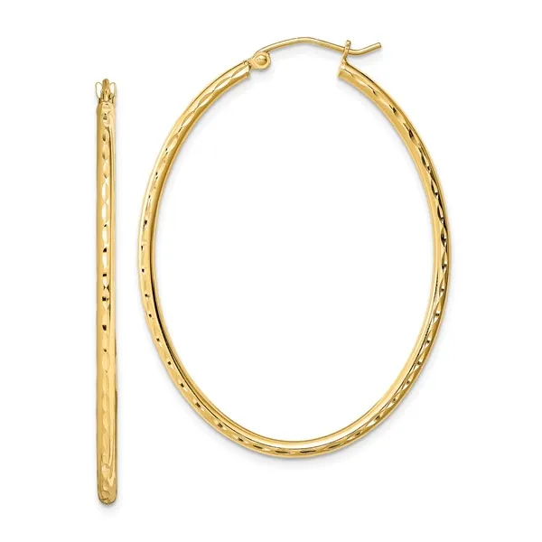 Sterling Silver Gold Plated Ovel Hoop Earrings Barthau Jewellers Stouffville, ON