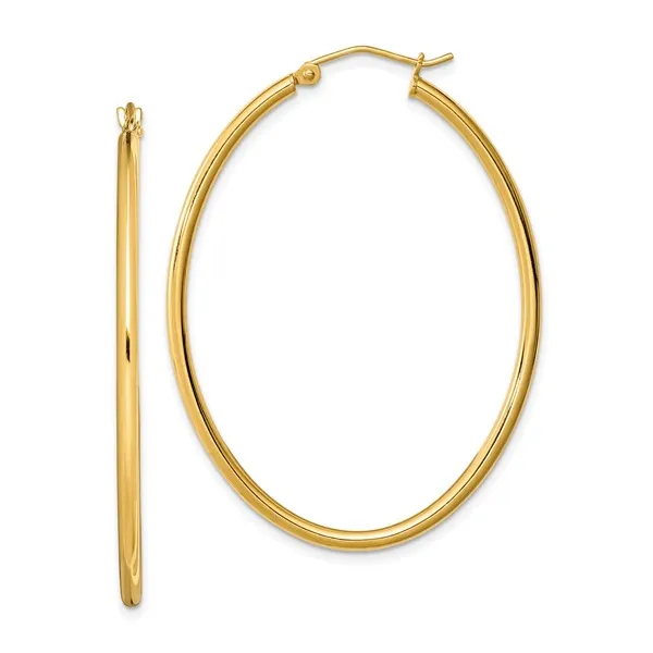 Sterling Silver Gold Plated Oval Hoop Earrings Barthau Jewellers Stouffville, ON