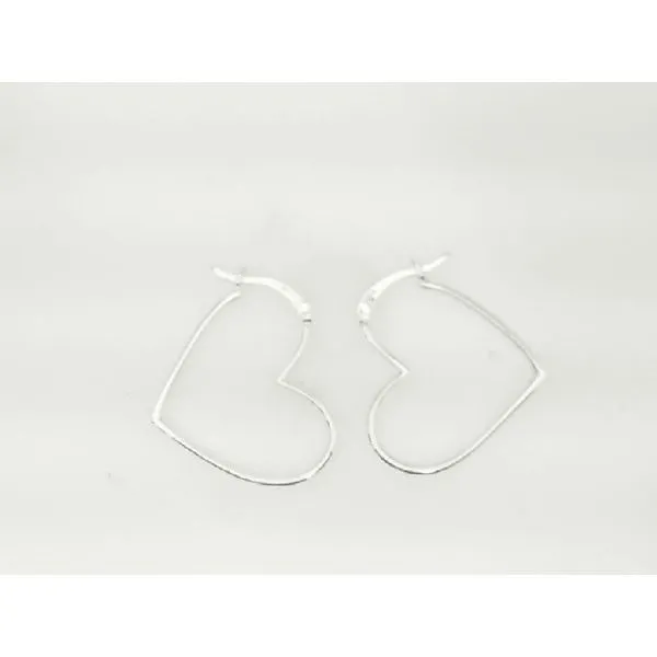 Sterling Silver Heart Shape Hoop Earrings Barthau Jewellers Stouffville, ON