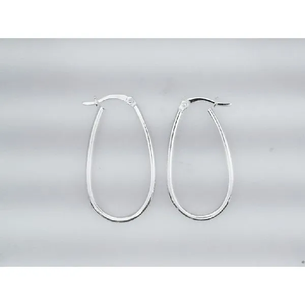 Sterling Silver 30MM Oval Hoop Earrings Barthau Jewellers Stouffville, ON