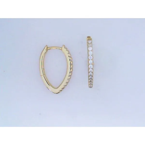 Sterling Silver Gold Plate Cubic Zirconia 