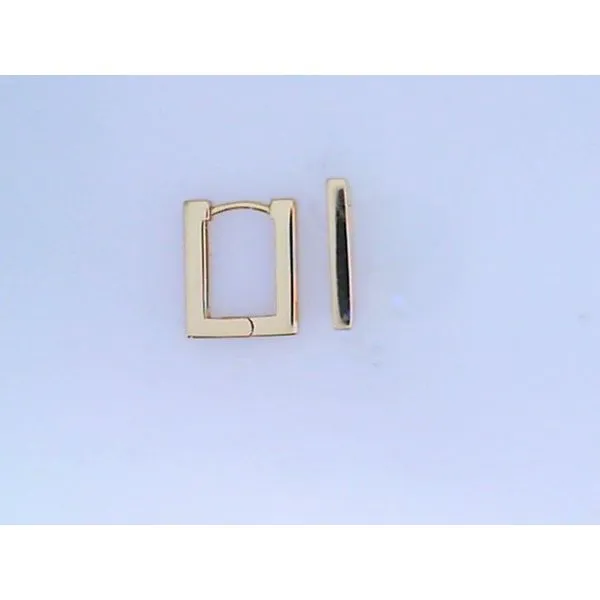 Sterling Silver Gold Plate 15Mm Square Hoop Earrings Barthau Jewellers Stouffville, ON