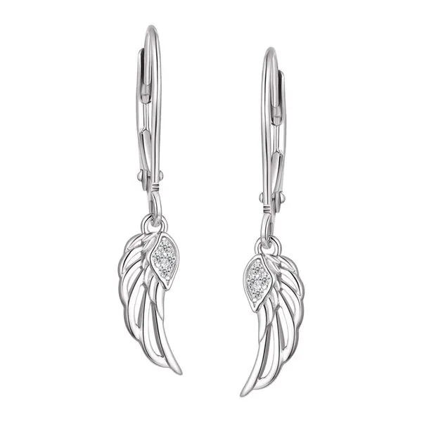 Sterling Silver Angel Wing Dangle Earrings Barthau Jewellers Stouffville, ON