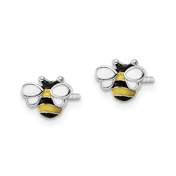 Sterling Silver Bumblebee Earrings Children Image 2 Barthau Jewellers Stouffville, ON