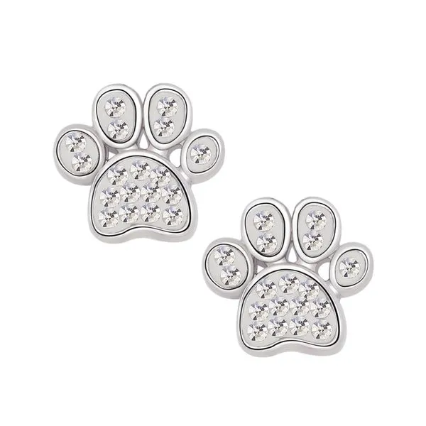 Sterling Silver Cubic Zirconia Puppy Paw Stud Earrings Barthau Jewellers Stouffville, ON