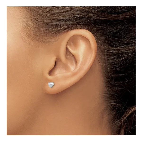 Sterling Silver Heart Earrings Children Image 3 Barthau Jewellers Stouffville, ON