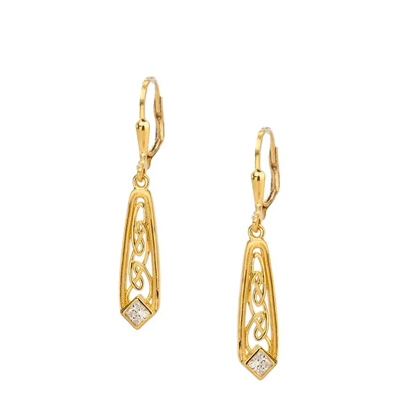 Sterling Silver/Gold Vermeil 3mm Princess Cut Moissanite 