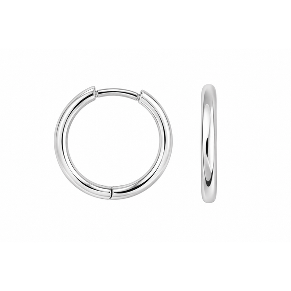 Sterling Silver 15MM Hoop Earrings Barthau Jewellers Stouffville, ON