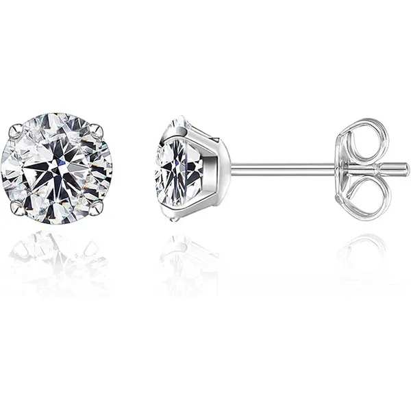 Sterling Silver 5MM Cubic Zirconia Stud Earrings Barthau Jewellers Stouffville, ON