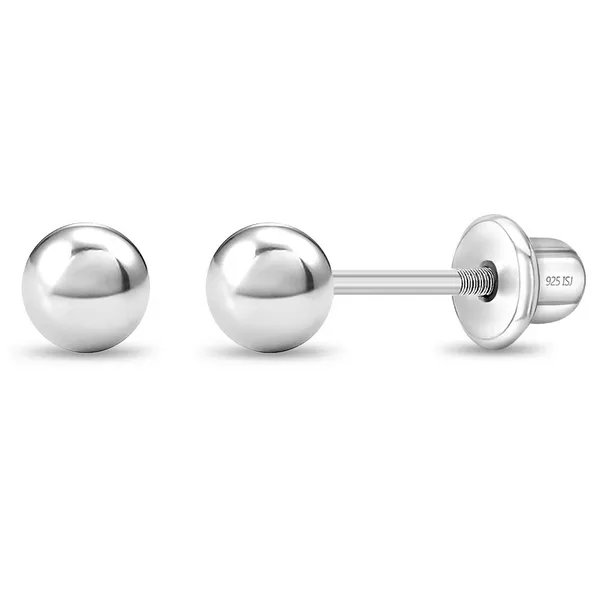 Sterling Silver Classic 3mm Kids Ball Stud Earrings Ages 0-10 Barthau Jewellers Stouffville, ON