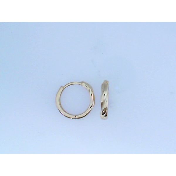 Sterling Silver Gold Plate 15MM Hoop Earrings Barthau Jewellers Stouffville, ON