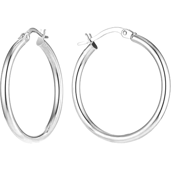 Sterling Silver 20MM Hoop Earrings Barthau Jewellers Stouffville, ON