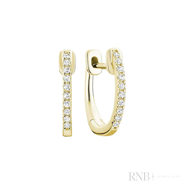 Gold Plated Cubic Zirconia Hoop Earrings Barthau Jewellers Stouffville, ON