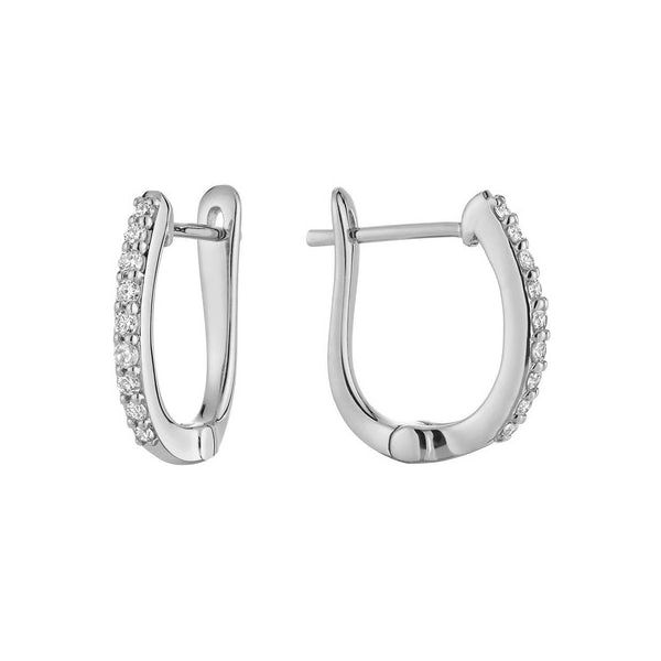 Sterling Silver Cubic Zirconia Huggie Earrings Barthau Jewellers Stouffville, ON