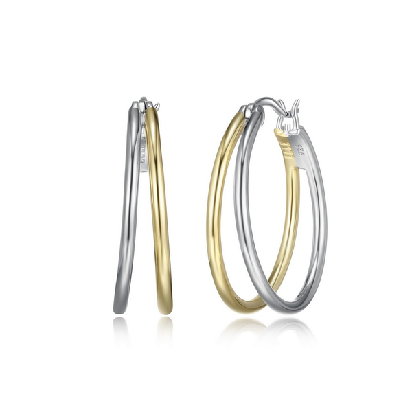 Sterling Silver/Gold Plated ELLE EARRINGS 