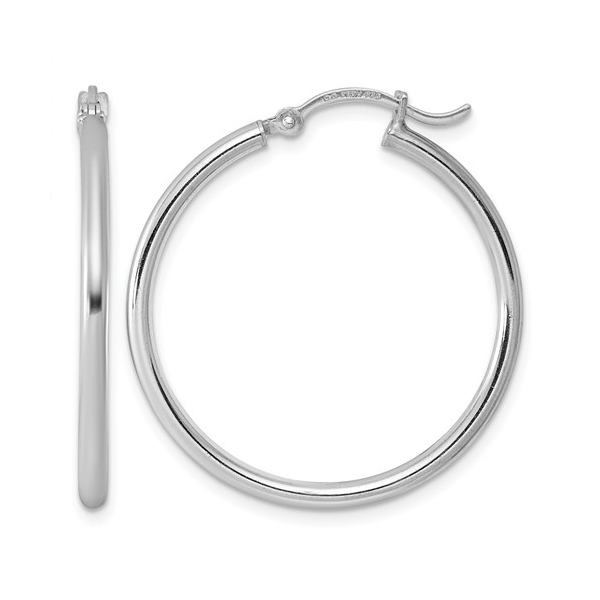 Sterling Silver 2mm x 30mm Hoop Earrings Barthau Jewellers Stouffville, ON