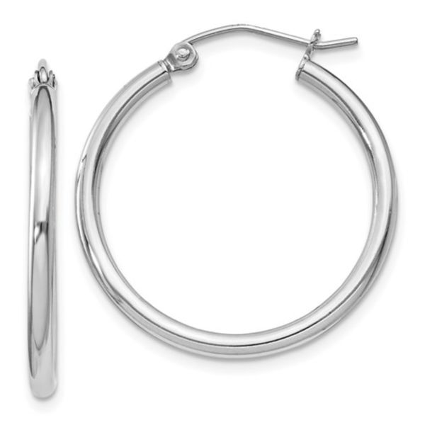 Sterling Silver 25MM Hoop Earrings Barthau Jewellers Stouffville, ON
