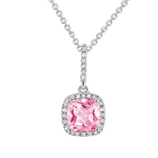 925 Pink Quartz & CZ Necklace Barthau Jewellers Stouffville, ON