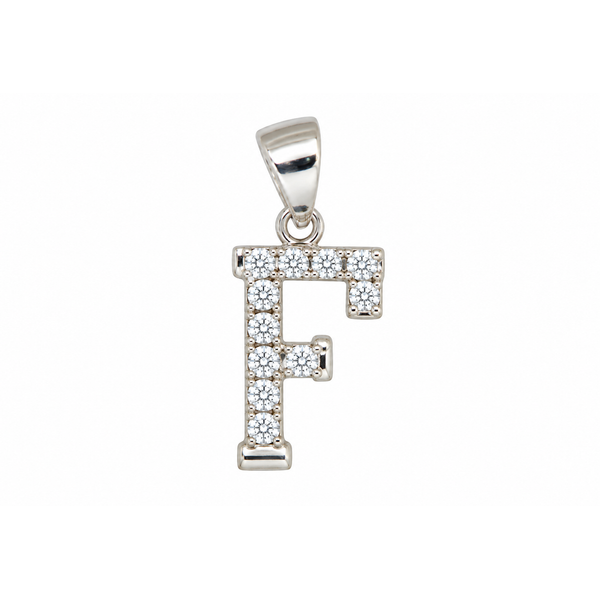 Sterling Silver Cubic Zirconia Letter F Barthau Jewellers Stouffville, ON